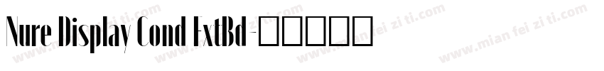 Nure Display Cond ExtBd字体转换